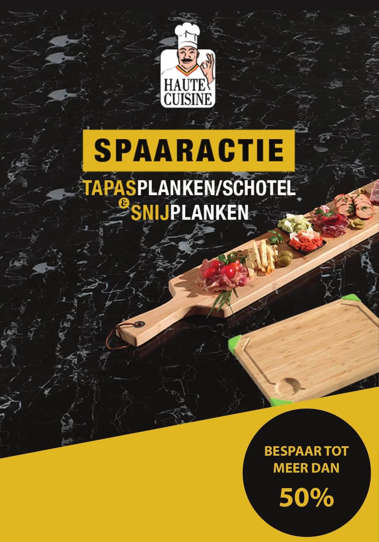Voorkant van de spaarkaart “Bamboe snij- en aperoplanken”
